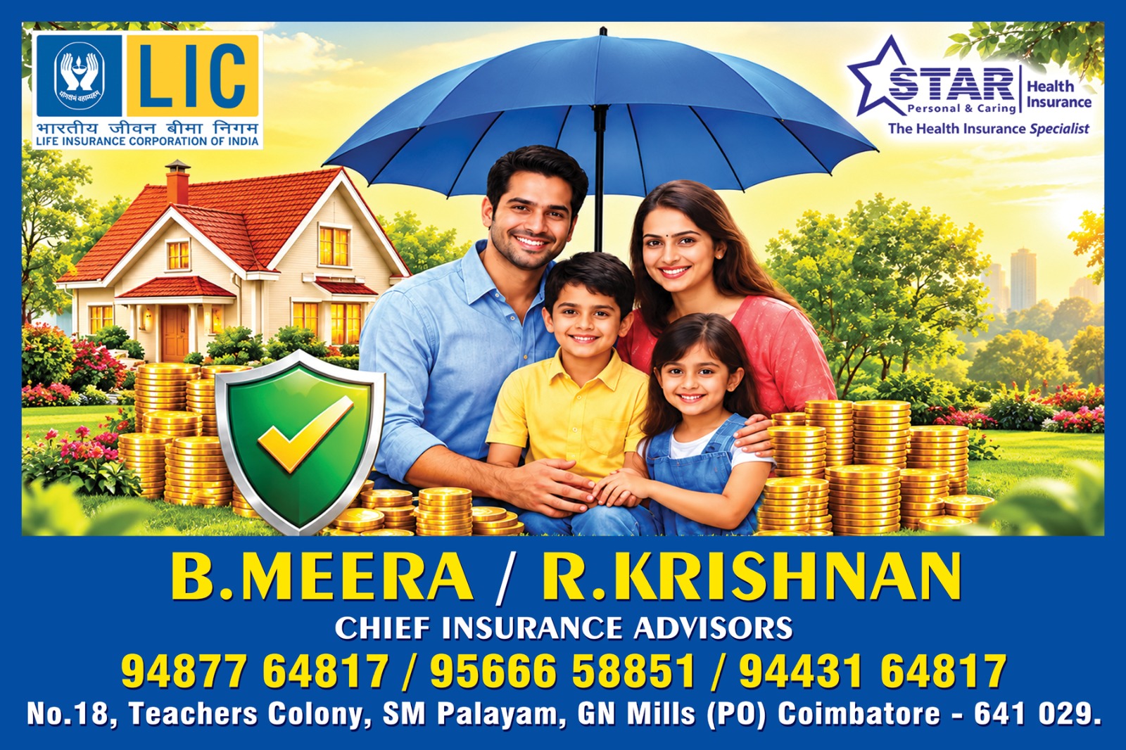 B. Meera / R. Krishnan — LIC and Star Health Insurance advisors